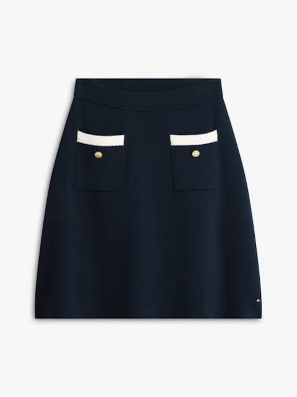 Tommy Hilfiger navy knit mini skirt,medium